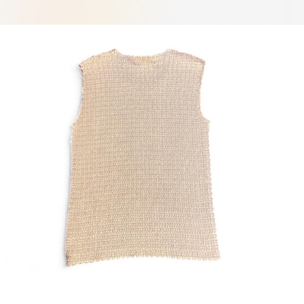 Dressbarn Textured Cream Tank Top
